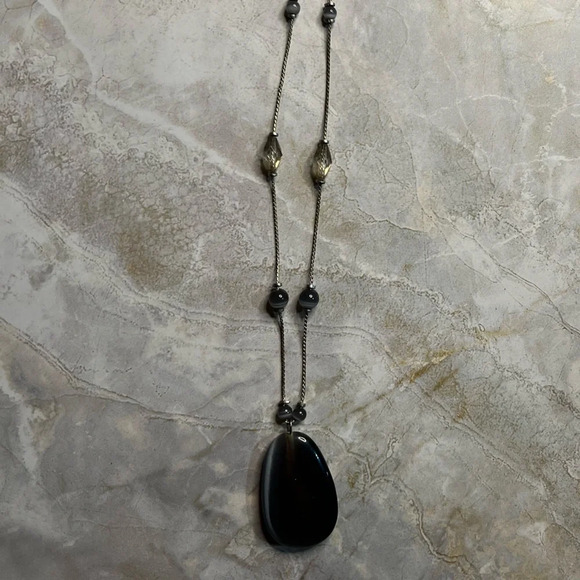 Moonstone Rain Drop Necklace - Picture 2 of 2